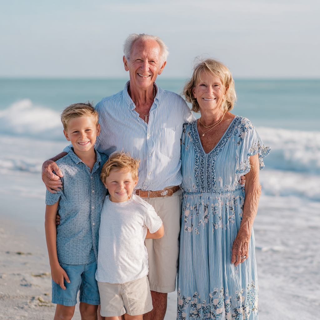 Grandparents enjoying time with their grandkids